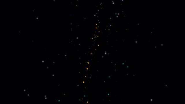 Abstract particle light explosion animation on black background.
