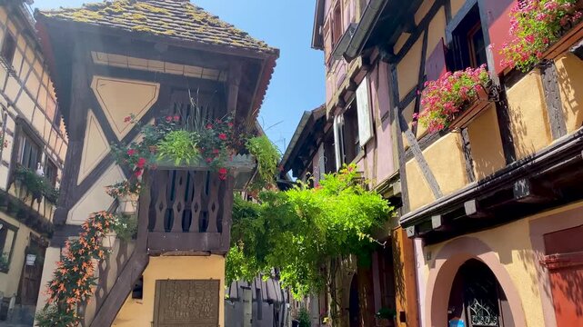 Medieval Charm of Eguisheim France Narrow Streets and Historic Homes