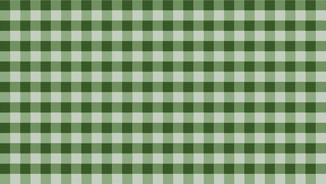 Green Gingham Seamless Checkered Pattern Background for Fabric Design