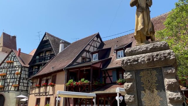 Narrow Streets of Eguisheim France Traditional Half-Timbered Houses