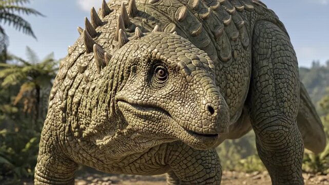 Acanthopholis, Acanthopholis, Late Cretaceous, scientifically accurate representation, armored nodosaurid quadrupedal dinosaur