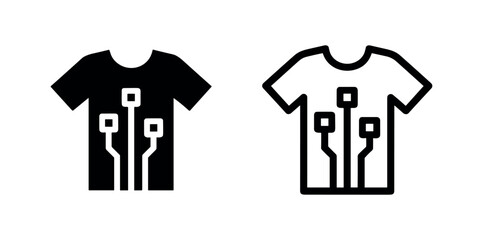 Naklejka premium Smart T-shirt with Circuit Board Design Icon