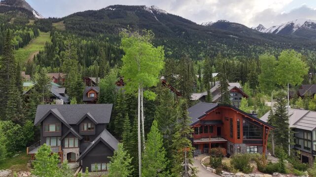 Kicking Horse Mountain Resort Chalet and Ski Village Surrounded by Alpine Forest, Golden, BC