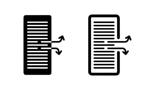 Document with outgoing arrows icon, data export and sharing symbol