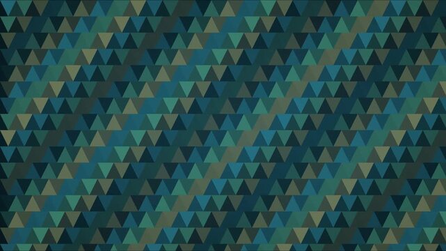 Abstract geometric triangle pattern background, in teal and, blue tones, seamless, motion loop for, modern digital and presentations