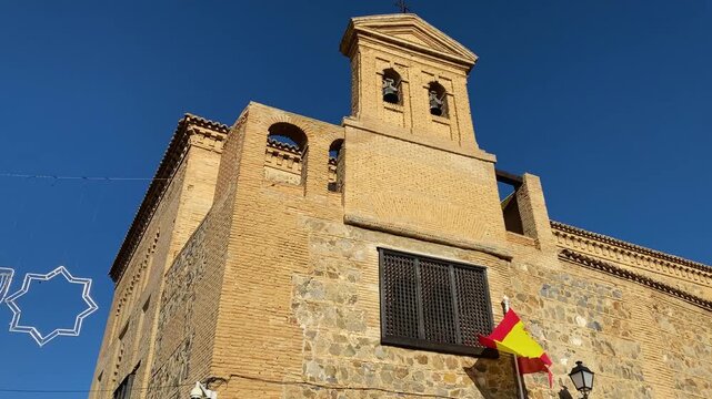 Sinagoga del Tr&aacute;nsito Exterior Historic Sephardic Synagogue in Toledo Spain