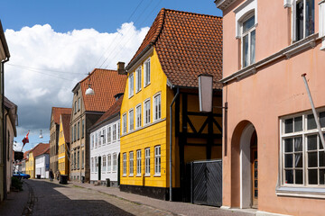 Fototapeta premium Haderslev/Hadersleben, Syddanmark, Dänemark. Historische Stadtszene