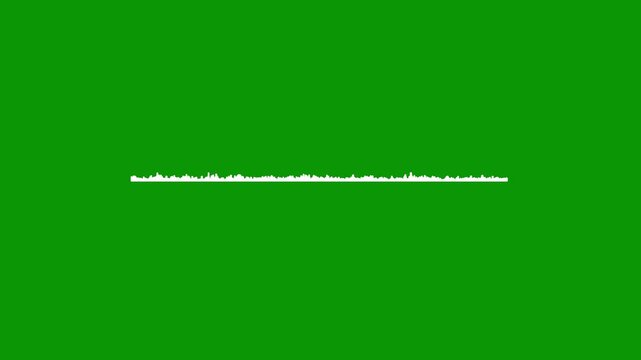 Vibrant audio spectrum visualizer pulsating on green background, dynamic music equalizer rhythm waves with alpha channel, modern sound frequency meter overlay for video project 4k video