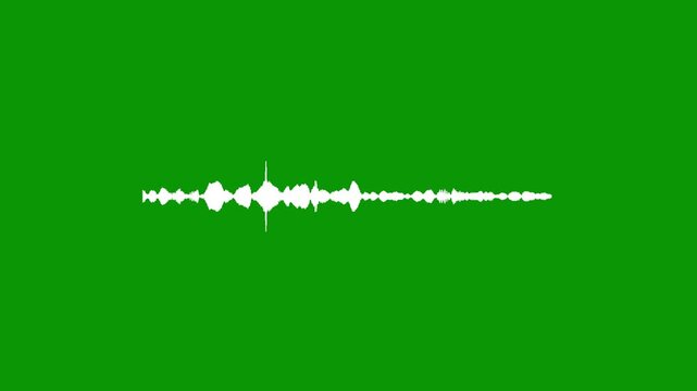 Glowing neon audio spectrum visualizer animation, vibrant sound wave frequency bars on green background, energetic music equalizer rhythm overlay for digital video production, 4k video
