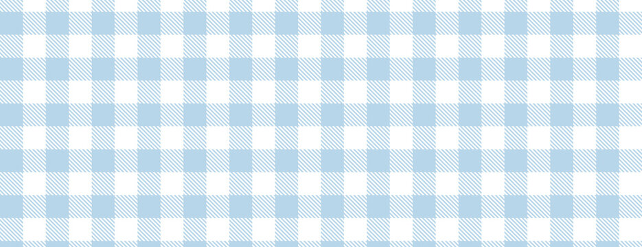 Classic blue gingham pattern background vector