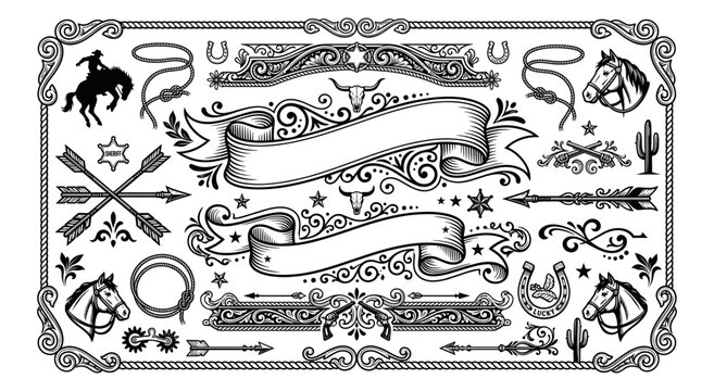 elements of western cowboy