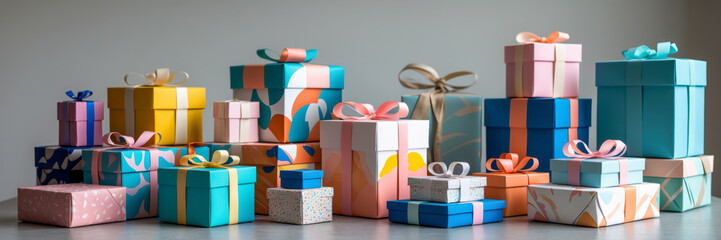 Wide banner Boxing Day with copy space for text Festive Decorated Christmas Background AI Generative