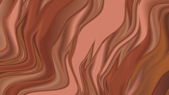 Video Background Warm Camel Sand Tan Metallic Liquid Current Smooth Continuous Ripple Visual Layout Template