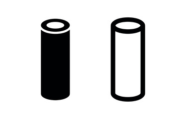 Fototapeta premium Vertical Cylinder Tube Icon - Pipe, Rod, or Column Element Vector Illustration