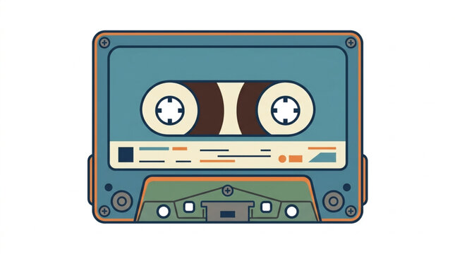 Vintage audio cassette tape for music recording and playback.