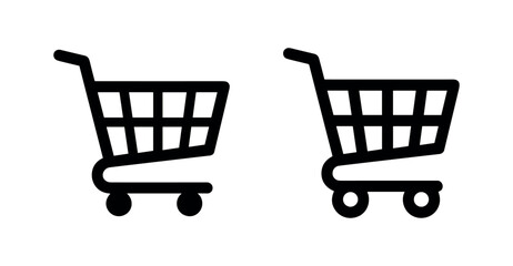 Shopping Cart Icon - Black and White Icons © liubomir118809