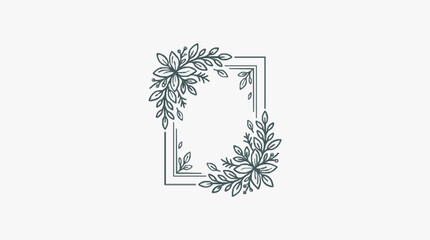 Minimalist botanical illustration with eucalyptus leaves and vase. © alik