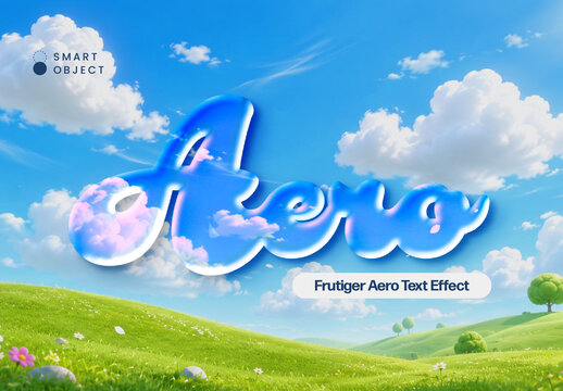 Frutiger Aero Text Effect