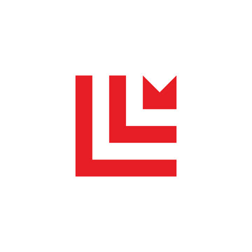Letter L M square geometric symbol simple logo vector
