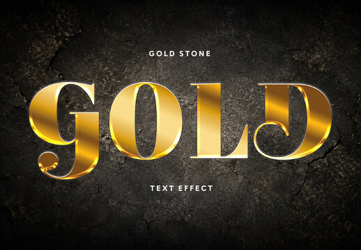 Gold Stone Text Effect