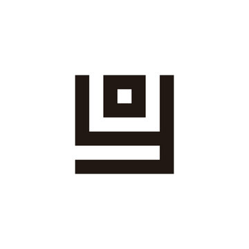 Letter y and o square geometric symbol simple logo vector