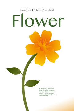 Vibrant Orange Flower Poster - Harmony Of Color And Soul