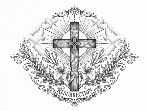 Christian Easter Cross Tattoo