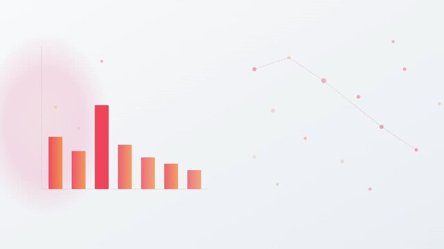 International Joke Day Humor Statistics Data Visualization Bar Chart Light Background Seamless Loop Video
