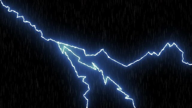 overlay Rain electric lightning bolts flash intense power  suitable for weatherrelated designs, energy concepts, dramatic backgrounds, or any project needing a powerful visual impact.
