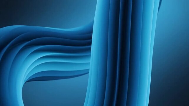 Abstract blue infinity symbol with 3D layered texture on a dark background