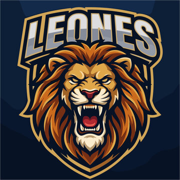 Leones Royal Lion Shield Emblem logo