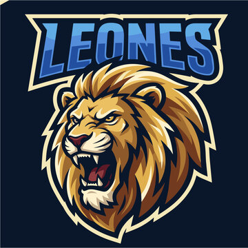 Leones Golden Roaring Lion Logo