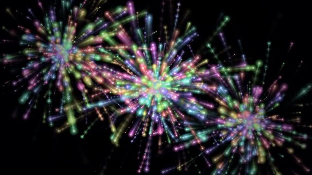Fiber Optic Burst Technology Animation - Explosive Light Data Transmission 4K Seamless Loop