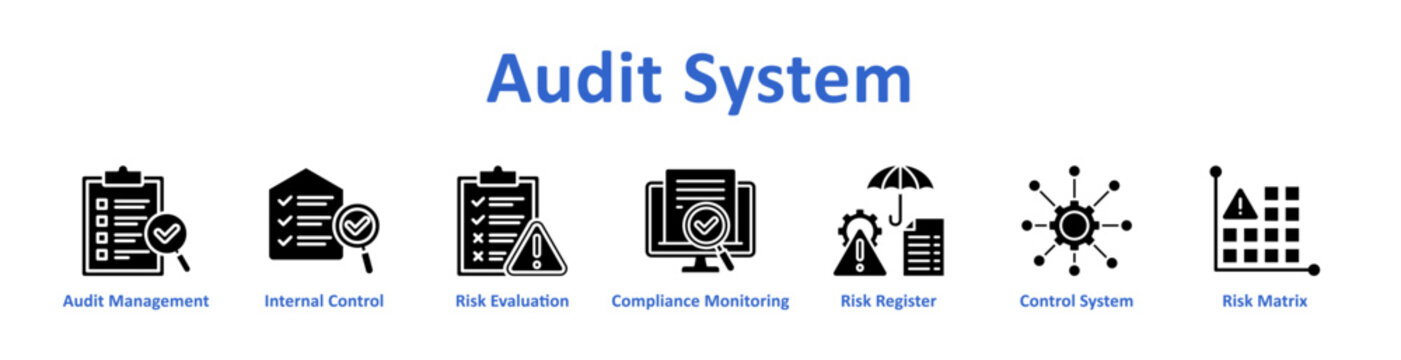 Audit System icon banner and collection