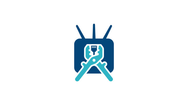 Television with crossed bones symbol.