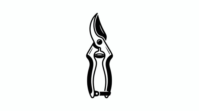 Detailed illustration of pruning shears.