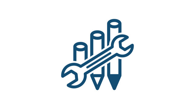 Tools icon with wrench and pencils.