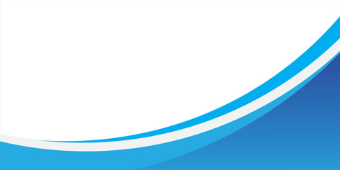 Obraz premium Blue and Cyan Layered Wave Swoosh on White Canvas abstract vector
