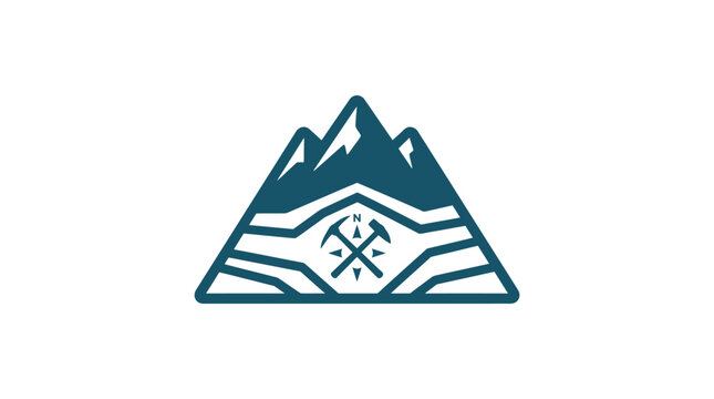 Mountain Logo Emblem Design Icon.