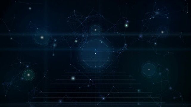 Clean Technology Base Animation - Minimal Tech Particles Background 4K Seamless Loop