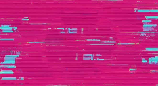 Glitchy pink digital background texture.