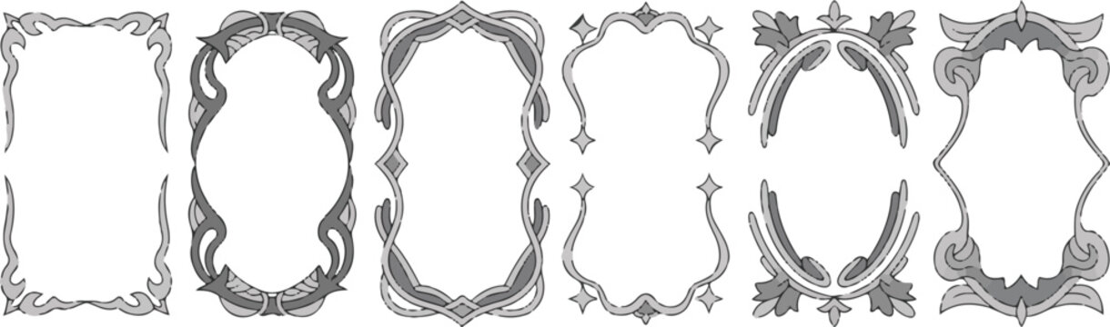 Vintage ornate decorative borders with elegant artistic scrollwork elements.