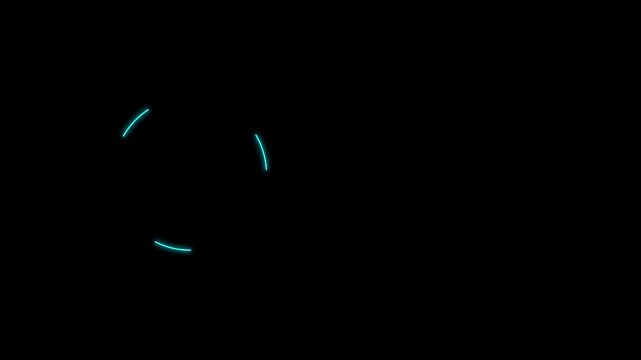 A sleek neon blue tracking ring flashing and expanding on a dark field. Perfect for data loading loops, tracking point notifications, and digital device animations.