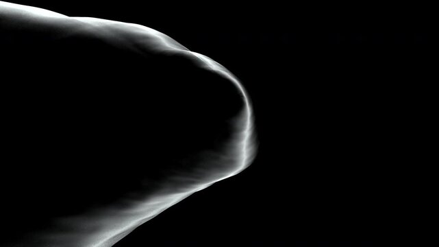 Ethereal white plasma vapor swirling smoothly across a dark background. Engineered for fantasy magic spells, ghost manifestations, and mystical cinematic transitions.