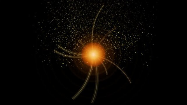 Solar Flare Clean Technology Animation - Sun Energy Burst Minimal 4K Seamless Loop