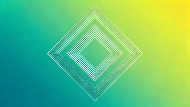 Geometric diamond pattern on a gradient background transitioning from teal to yellow