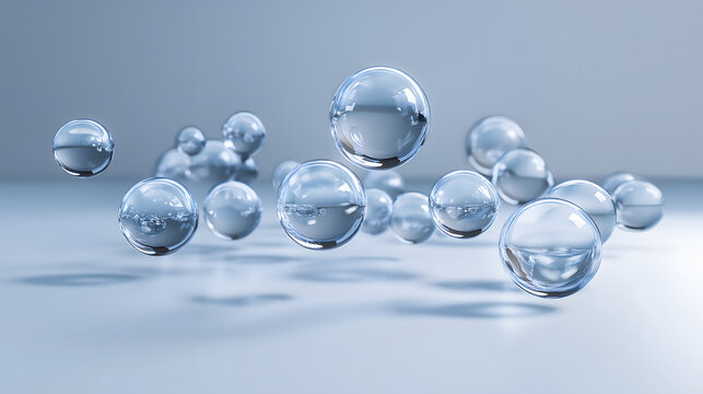 glass spheres floating minimal