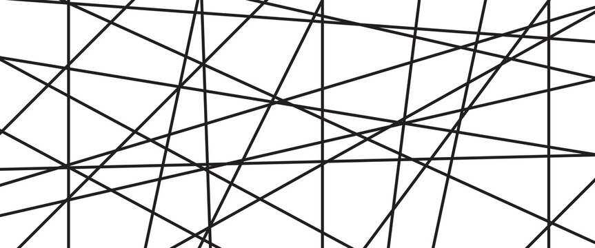 Creative abstract pattern with chaotic straight line texture and random geometry. A chaotic straight line graphic that brings visual chaos.