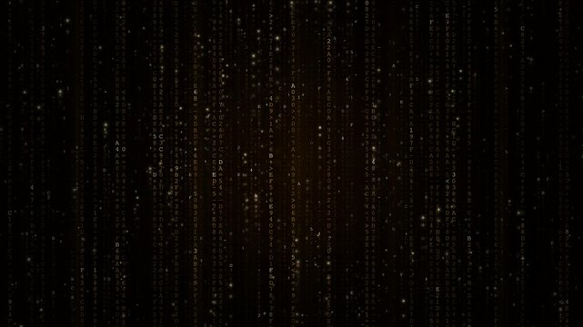 Gold Data Clean Technology Animation - Premium Digital Information 4K Seamless Loop