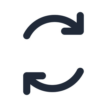 Recurring arrows line icon, time management outline symbol